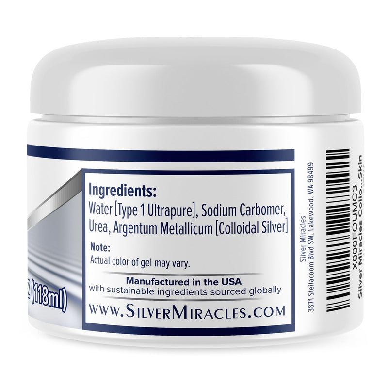 [Australia - AusPower] - Silver Miracles Colloidal Silver Gel - Nano Silver Gel Wound Care - Healing Ointment for Burns & Irritated Skin - 4 Oz Unscented - Two Pack Unflavored 4 Fl Oz (Pack of 2) 