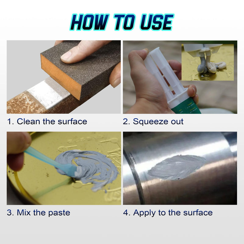 [Australia - AusPower] - Metal Glue, 1.76oz Epoxy Welding for Metal, High Strength Bonds Metal to Metal, Weld Metal Repair Glue for Metal Plastic Steel Ceramics Fiberglass Car Automotive for Body Filler Putty, adhesives Metal Glue 1 PCS 