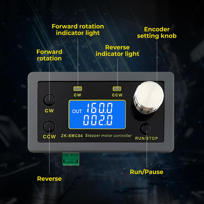 [Australia - AusPower] - Stepper Motor Driver Controller for Nema 17/23/34 Stepper Motor, Integrated with LCD Display 6.6A Current, 64 Micro-Step, TTL Serial Control for CNC, 3D Printer, Automation for 42 57 86 Stepper Motor 