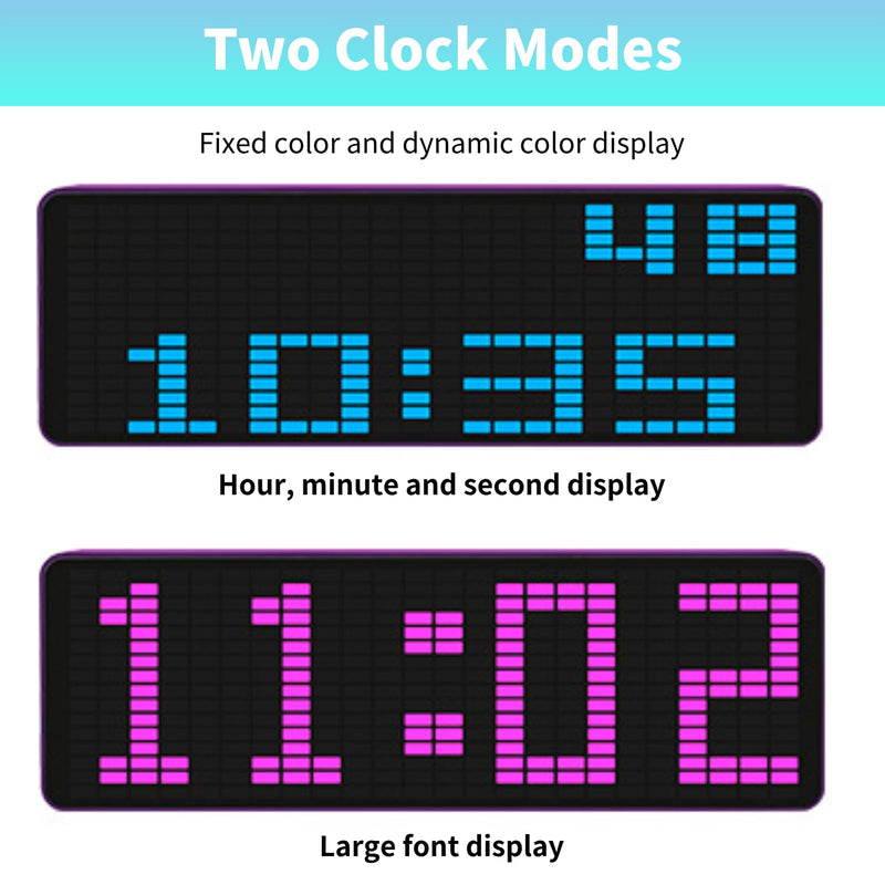 [Australia - AusPower] - Music Spectrum Display, 16x24 384 RGB LED Display, 20 Dynamic & 7 Color Effects - Precise Sound Level Meter for Musicians and Audio Enthusiasts, Support Audible Cable Control 