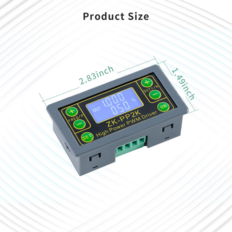 [Australia - AusPower] - Function Signal Generator, ZK-PP2K PWM Pulse Frequency Generator, 1Hz-150KHz PWM Motor Speed Regulation/LCD Pulse Frequency Cycle Module Adjustable Driver Module/PWM Signal Generator 