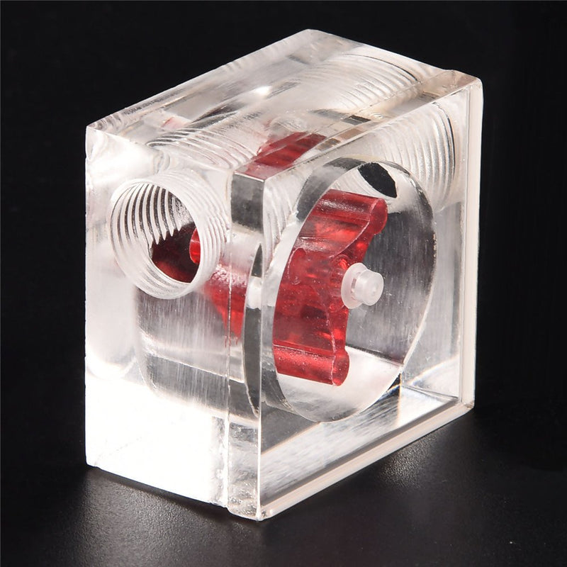 [Australia - AusPower] - G1/4 Threaded Meter Indicator for PC Computer Water Cooling System Quadrate 2 Ways Water Flow Meter PC Water Cooling 