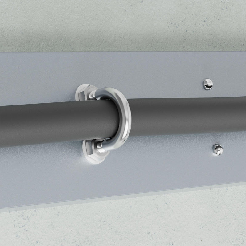 [Australia - AusPower] - 4 Sets 304 Stainless Steel Round Bend U-Bolts 2.48"(63mm) Inner Width 3.27"(83mm) Length M6 with Nuts, Frame Plate, Washers, Accessories for Boat Trailer Axle Sailboat Trailer 63×83mm(W*L) 
