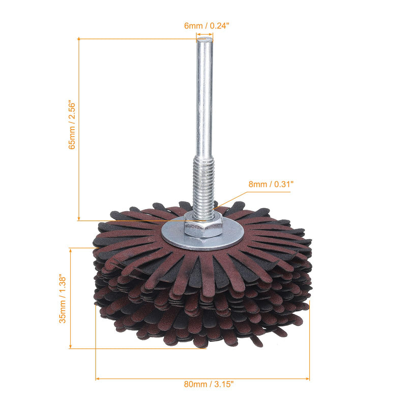[Australia - AusPower] - uxcell 2pcs Abrasive Cloth Flap Wheel Sanding Star 1/4-Inch Shank for Woodworking Root Carving Furniture Polishing 240 Grit 2 