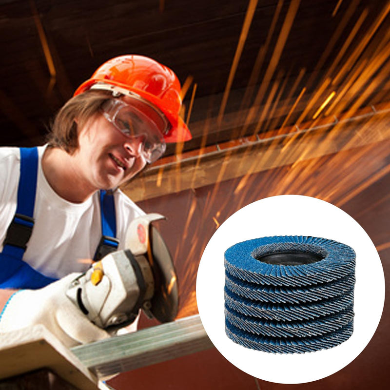 [Australia - AusPower] - Pack of 12 Flap Discs, Sanding Discs, Sanding Mop Disc, 3 Inch 75 mm, 120 Grain Flap Disc, Flap Disc for Metal, Steel, Wood, Sanding Disc, Abrasive Mop Flap Disk, Blue 
