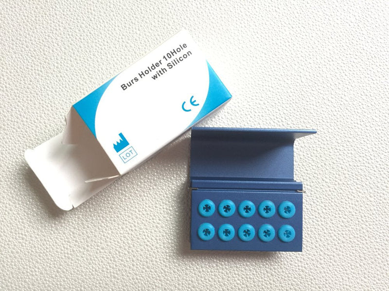[Australia - AusPower] - 3pcs 10 Holes Dental FG Bur Burs Disinfection Autoclave Holder Block Blocks 3 Color 