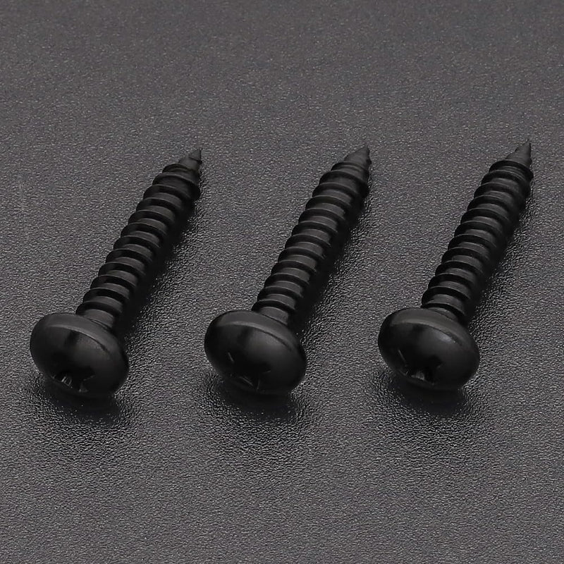 [Australia - AusPower] - #12 x 1/2" (50 Pack) Stainless Steel Phillips Pan Head Wood Screws, Stainless Steel 304 (18-8), Pan Head Sheet Metal Screws Self Tapping Screws, Black Coated #12 x 1/2" 50 