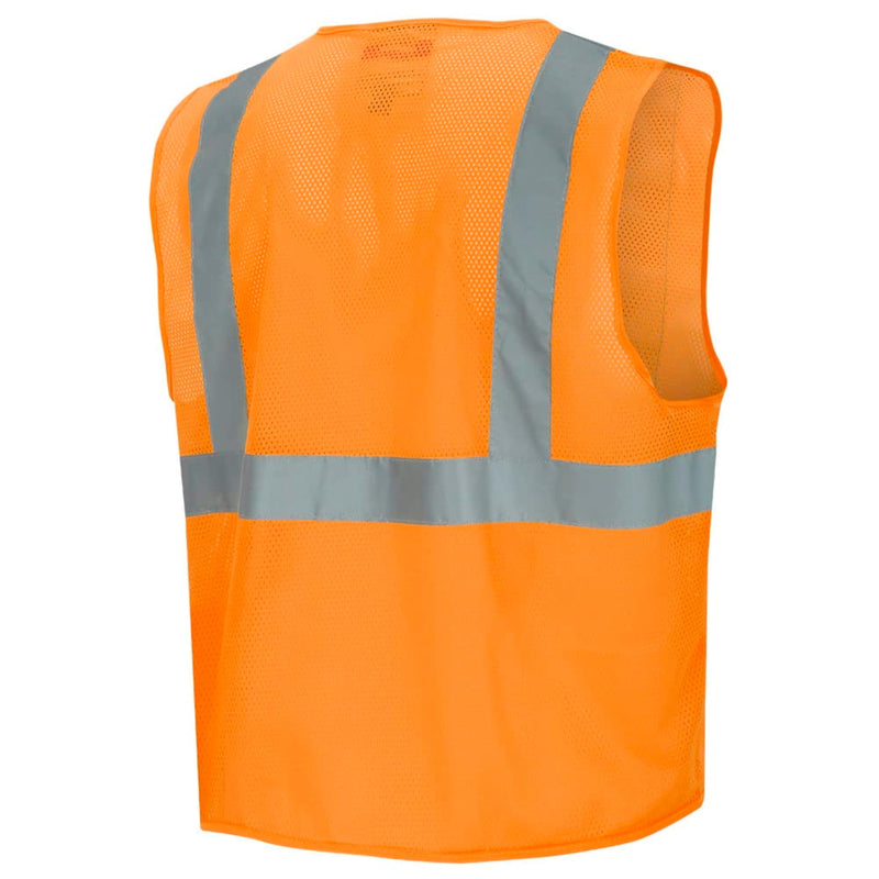 Pioneer Hi Vis Mesh Safety Vest for Men & Women - Reflective Tape - Class 2 - Traffic, Public Safety, Security - Orange