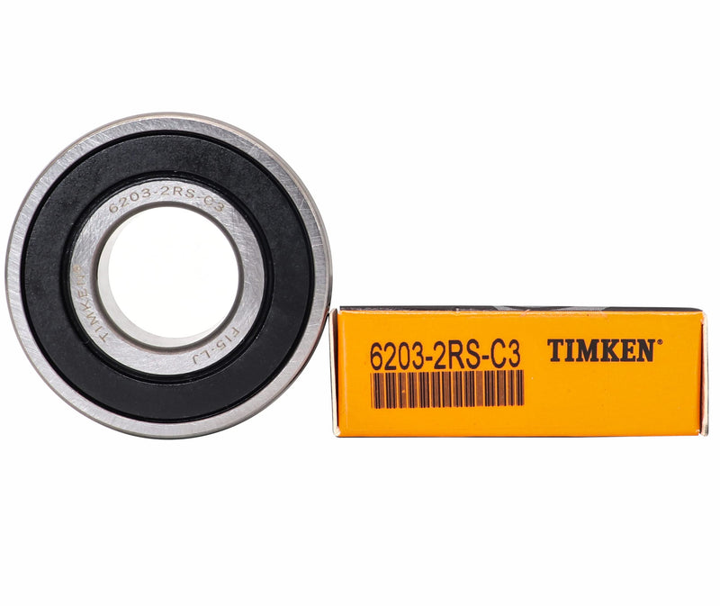 [Australia - AusPower] - 2PACK TIMKEN 6203-2RSC3 17x40x12mm Double Rubber Seal Bearings C3 Clearance Pre-Lubricated and Stable Performance and Cost Effective Bearings 