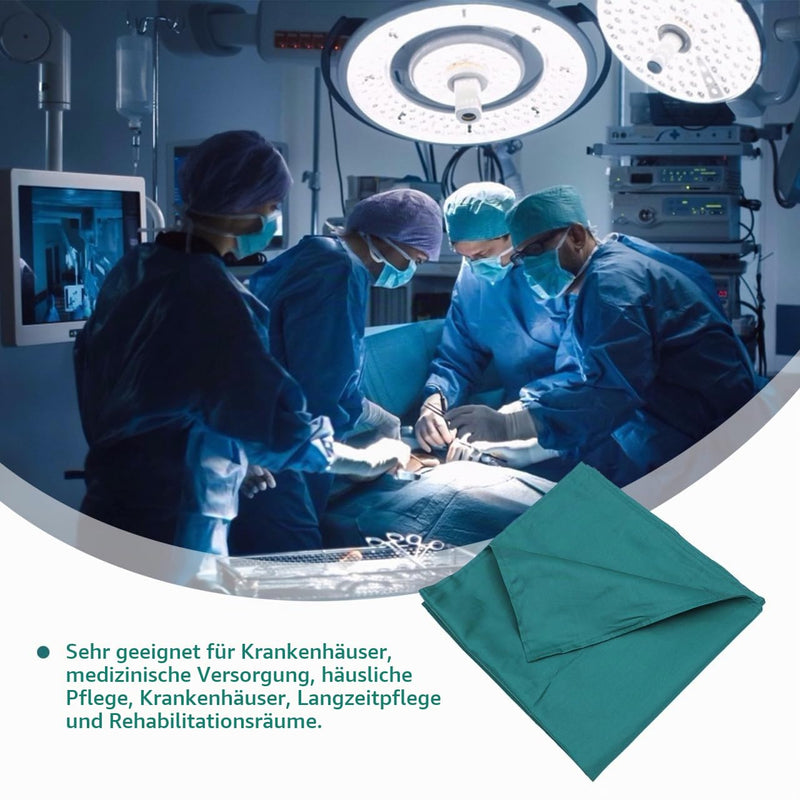 iplusmile Cotton Surgical Cloth (60 x 60 cm), Medical Cover Cloth, Green, Without Hole, Washable Cotton Cloth for Instruments, Surgery, Veterinarian and Home Care (Pack of 1)