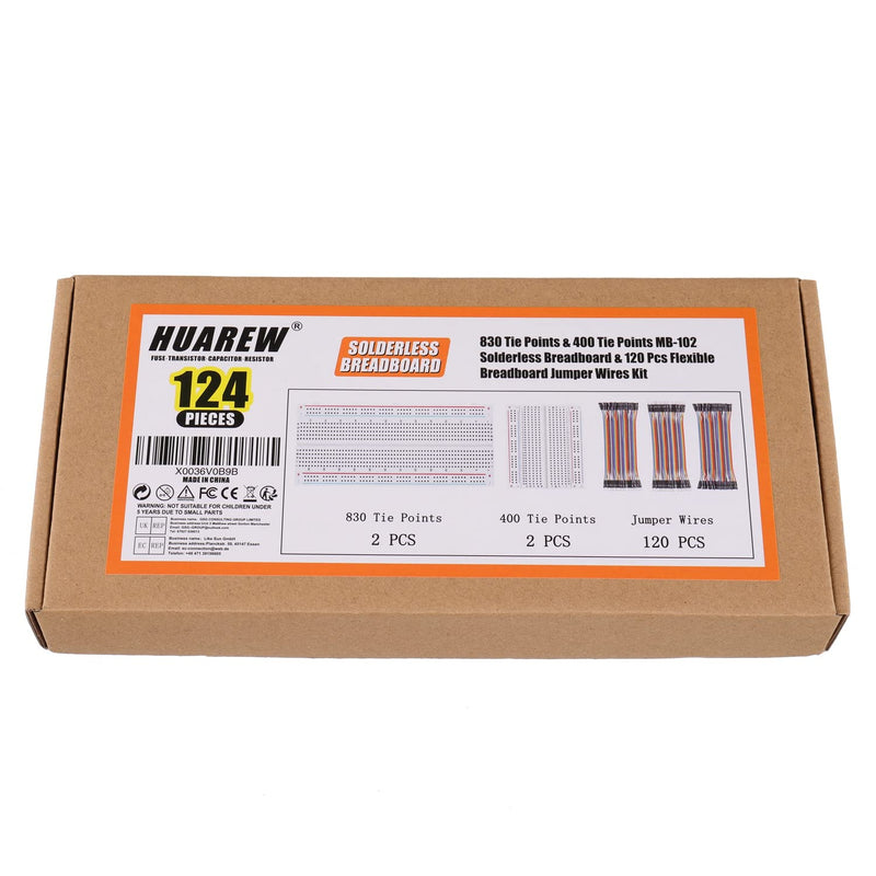 [Australia - AusPower] - Breadboard and Jumper Wires Kit Include 830 Tie Points Breadboard 400 Tie Points Breadboard Jumper Wire 
