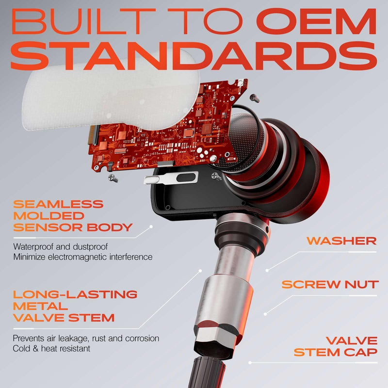 [Australia - AusPower] - A-Premium 4PCS Pre-Programmed TPMS Sensor Tire Pressure Monitoring Sensor - Compatible with Ram & Jeep - 1500 Classic 2016-2024, 2500 2017-2024, 3500 2014-2024, 4500 5500 2014-2018, Cherokee - 433MHz 