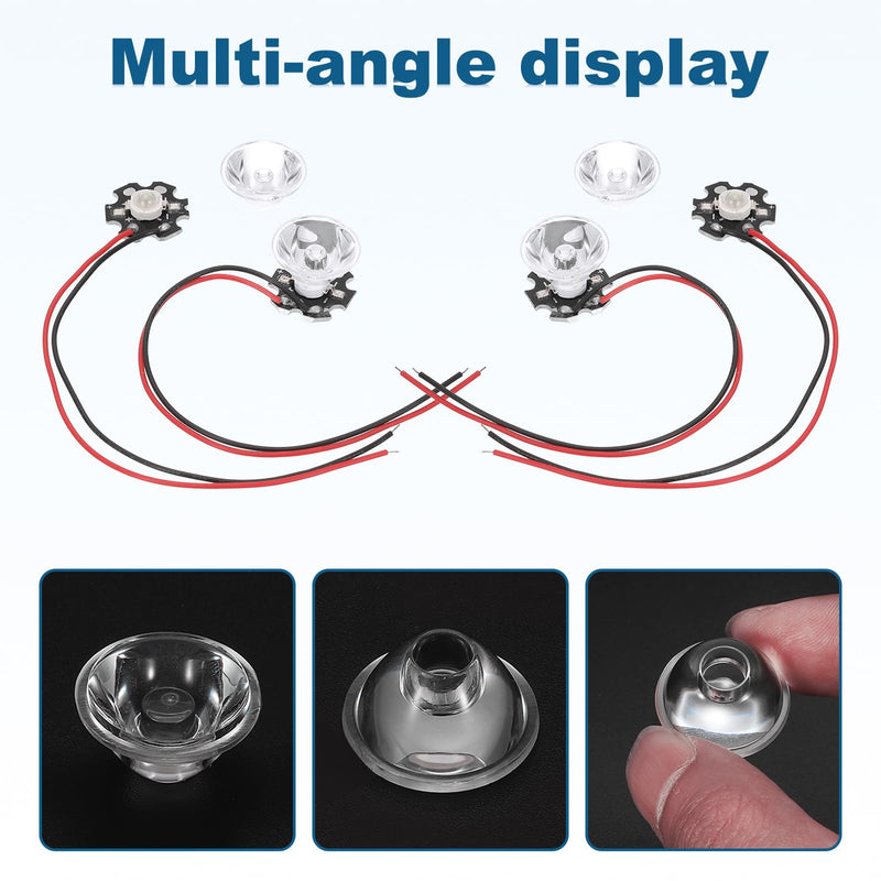 [Australia - AusPower] - PATIKIL 5 Degree 20mm High Power LED Lens, 30 Pcs Clear Acrylic Optical PMMA Smooth Surface Lenses for 1W LED Light Lamp Bulb Spotlight Panel 