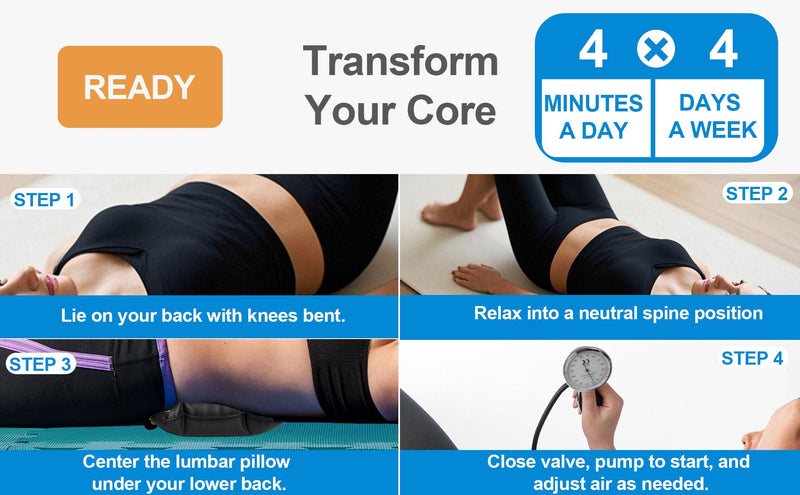 Pressure Biofeedback Stabilizer - Joint Support & Muscle Control Trainer for Low Back & Neck Pain Relief - Posture Corrector for Office Workers & Athletes (Black) Black