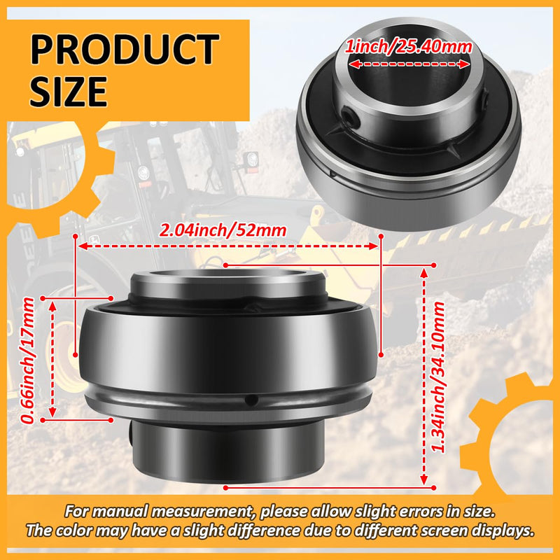 [Australia - AusPower] - UC205-16 Insert Bearing 1" Bore with Set Screws Re-lube Type Spherical for Agricultural Machinery Replaces UC205-16 UC205-16G YAR205-100 Y1100KRRB UC205-100D1 UG216NL 