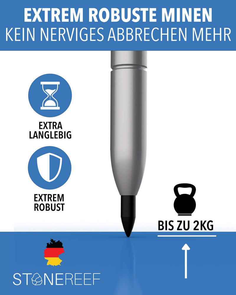 [Australia - AusPower] - Professional Deep Hole Marker with Quiver - Pencil for Construction Site, Drill Hole, Craftsman, Carpenter, Marker Pen for Deep Spaces - Replacement Lead Compatible - Construction Pencil for Wood 