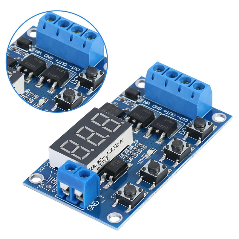 Akozon Timer Module, DC 5V-36V Trigger Cycle Delay Timer Switch Turn On/Off Relay Module with LED Display