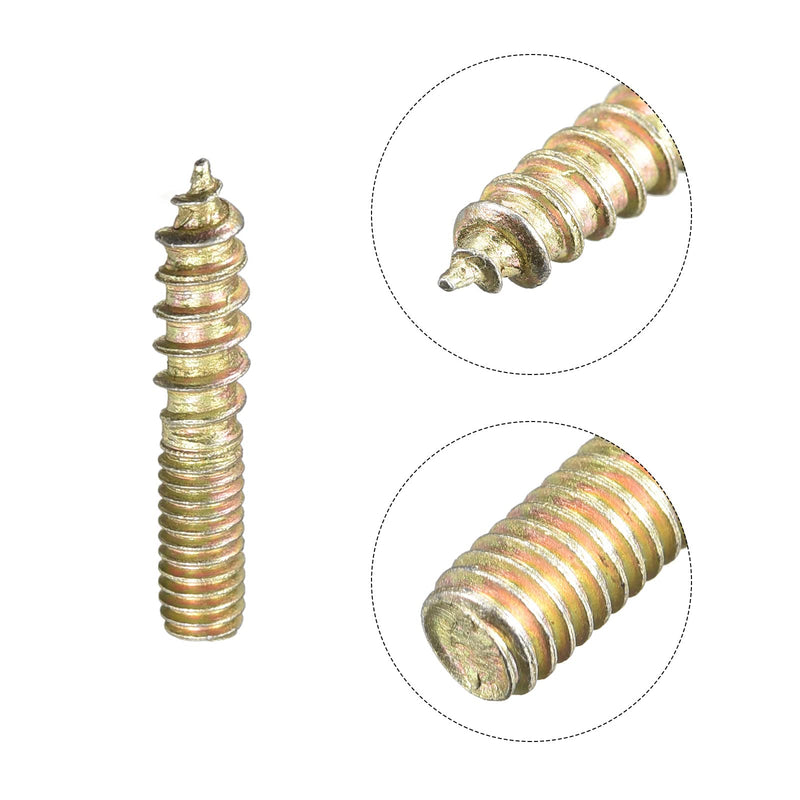 [Australia - AusPower] - uxcell M4x20mm Hanger Bolts, 24pcs Double Ended Thread Dowel Screws for Wood Furniture Connecting 