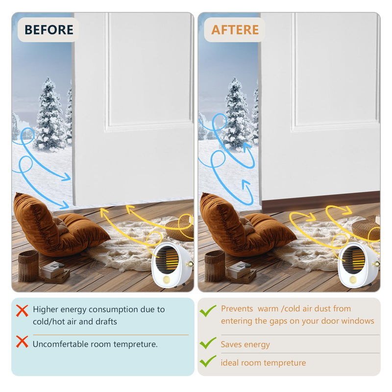 【2026 New Upgrade】 Wide Silicone Weather Stripping Door Seal with Strong Adhesive 3" x 17 ft, Draft Stopper Tape for Door Frame, Side and Bottom Gaps Strip for Glass Shower, Transparent 17FT(3" W x 0.04" T)