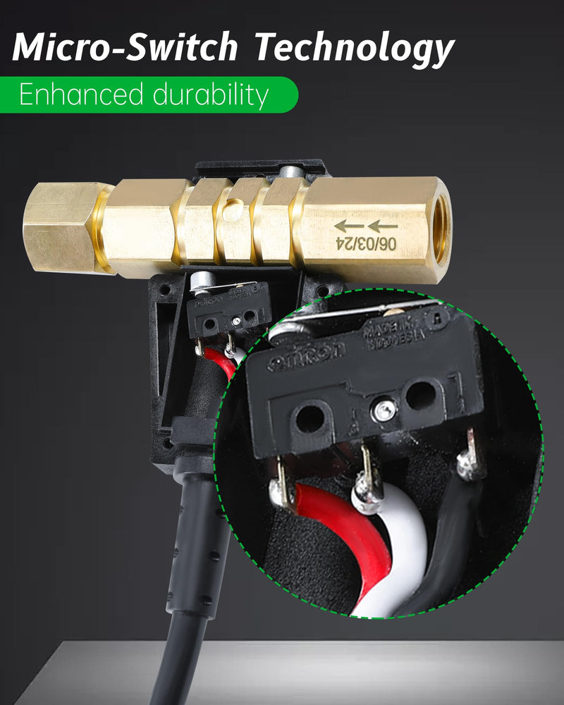 [Australia - AusPower] - 100975 Flow Switch for Pressure Washer, Flow Switch Fit for General Pump, 12.0 GPM, 5000 PSI, Mounts in Any Position 