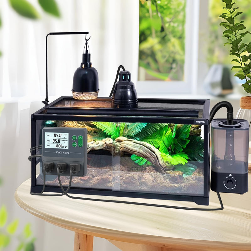 [Australia - AusPower] - Dual Probe Temperature & Humidity Controller, Independent Sensors for Precise Temperature and Humidity Control, Compatible with Humidifiers, Dehumidifiers, Heating & Cooling Systems 