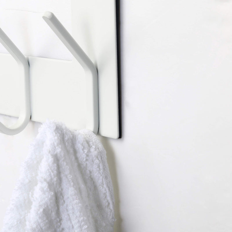 [Australia - AusPower] - SKOLOO Over The Door Hook White, Door Coat Rack for Entryway, Over Door Towel Hook for Bathroom, Stainless Steel Door Coat Hook for Hanging Backpack, Jacket, Robes, Purse 1 Pack 