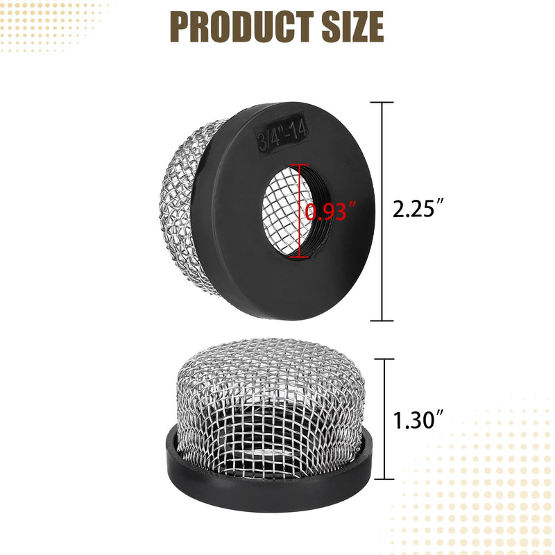 [Australia - AusPower] - 1 Pack Stainless Steel Strainer ¾ Inch -14, Industrial Plumbing Inline, Aerator Screen Wire Mesh Compatible with Livewell Pump, Garden Washers Water Filter Sprayer Garden Hose Suction Line. 