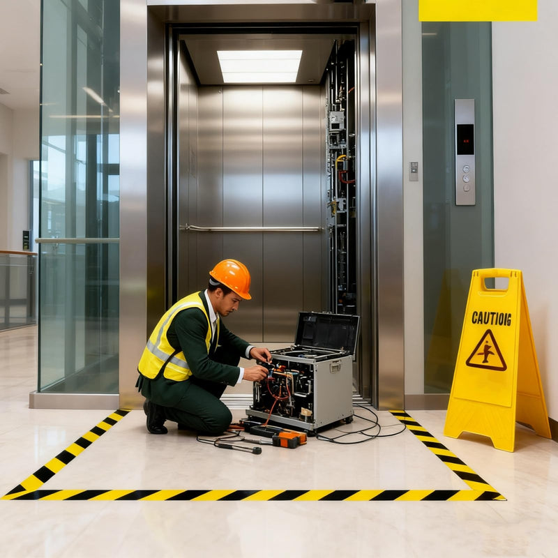 3 Inch x 110FT Caution Tape Hazard Tape Warning Tape Black and Yellow Safety Tape Strong Adhesive Wear Resistance Warterproof Caution Tape for Floor Marking, Caution and Aisle Marking, caution signs