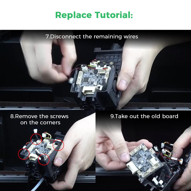 Creality K2/K2 Plus/K2 Pro PCB Board K2 Series Hotend Plate Replacement K2 Pro PCBA Nozzle Adapter K2 Plus Toolhead Circuit Board K2 Breakout Module MCU-GD32F303CBT6 for K2 Series 3D Printer K2 Plus/K2 Pro/K2