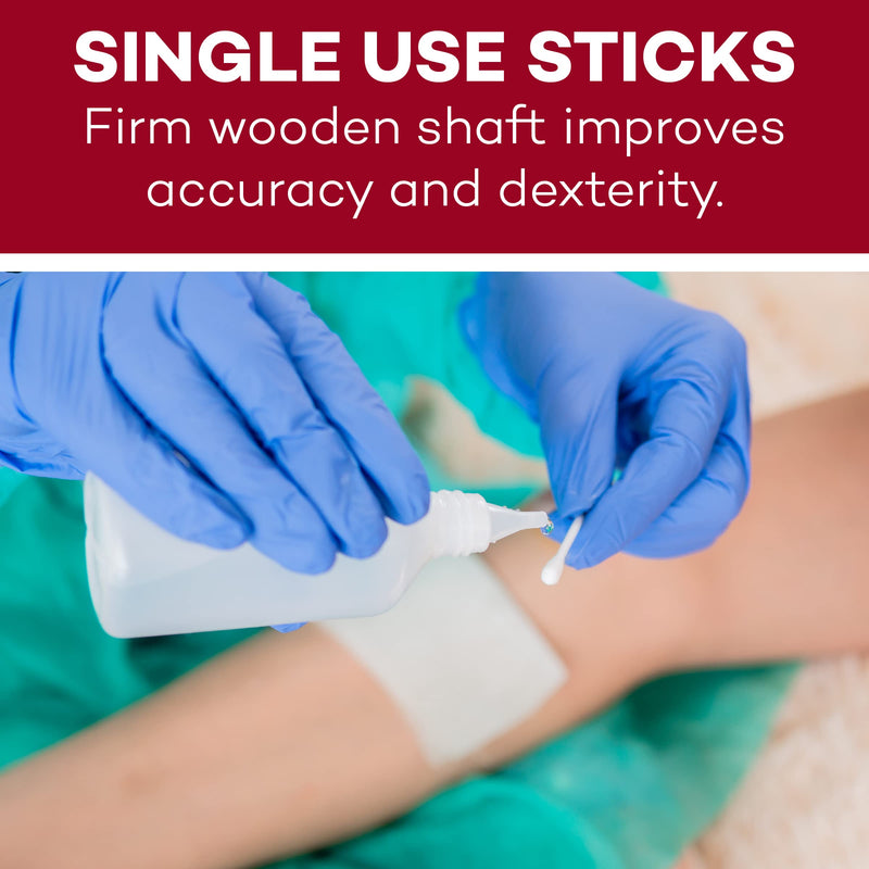 [Australia - AusPower] - Dealmed 6" Cotton-Tipped Wood Applicators – 1,000 Non-Sterile Cotton-Tipped Applicators, 100 Applicators Per Pouch, Ideal for Application of Medication, Cleaning Skin, Arts and Crafts and More 6" Non-Sterile (Box of 1,000) 