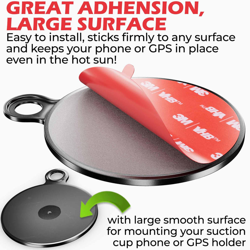 [Australia - AusPower] - Dashboard Pad Mounting Disk for Suction Cup Mount - 3M Dashboard Sticky Pad for Car Phone Holder - Ultra Sticky Adhesive Replacement Disc for Garmin Dash Cam, GPS, iOttie Car Mount - 75mm 2-Pack 
