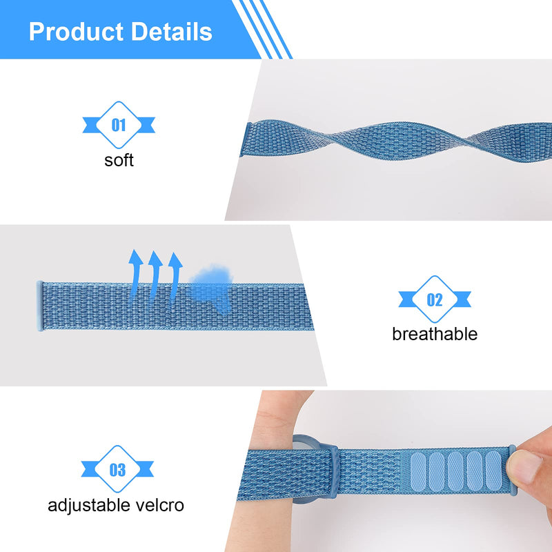 [Australia - AusPower] - Kids Wristband Compatible with Apple AirTag, Protective Case for Air Tag GPS Tracker Holder with Nylon Bracelet, Adjustable Anti Lost Watch Band for Toddler Child Elder (Rainbow A & Blue) Rainbow A & Blue 