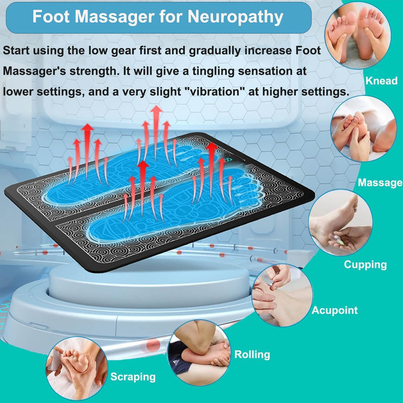 [Australia - AusPower] - EMS Foot Stimulator, Stimulator, Nerve, Transcutaneous, Over-The-Counter, Transcutaneous Electrical Nerve Stimulator for Pain Relief 