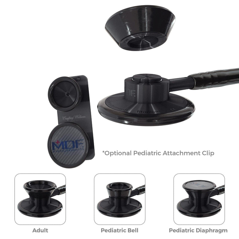 [Australia - AusPower] - MDF Instruments Pediatric Attachment with Clip - for MD ONE Epoch Titanium Stethoscope - Blackout 