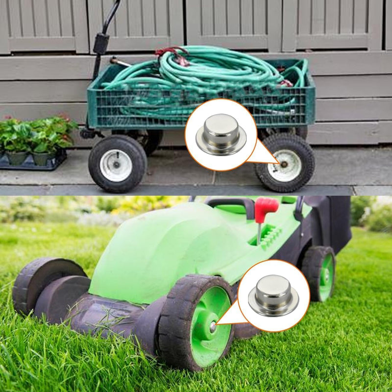 [Australia - AusPower] - Push on Pushnut Cap Fits 5/8 Inch Axles, Spring Steel Permanent Washer Caps Pushnut Fastener for Hand Trucks, Rolling Bins and Lawn Wagons, Alternative for Cotter Pins (6 Pack) 