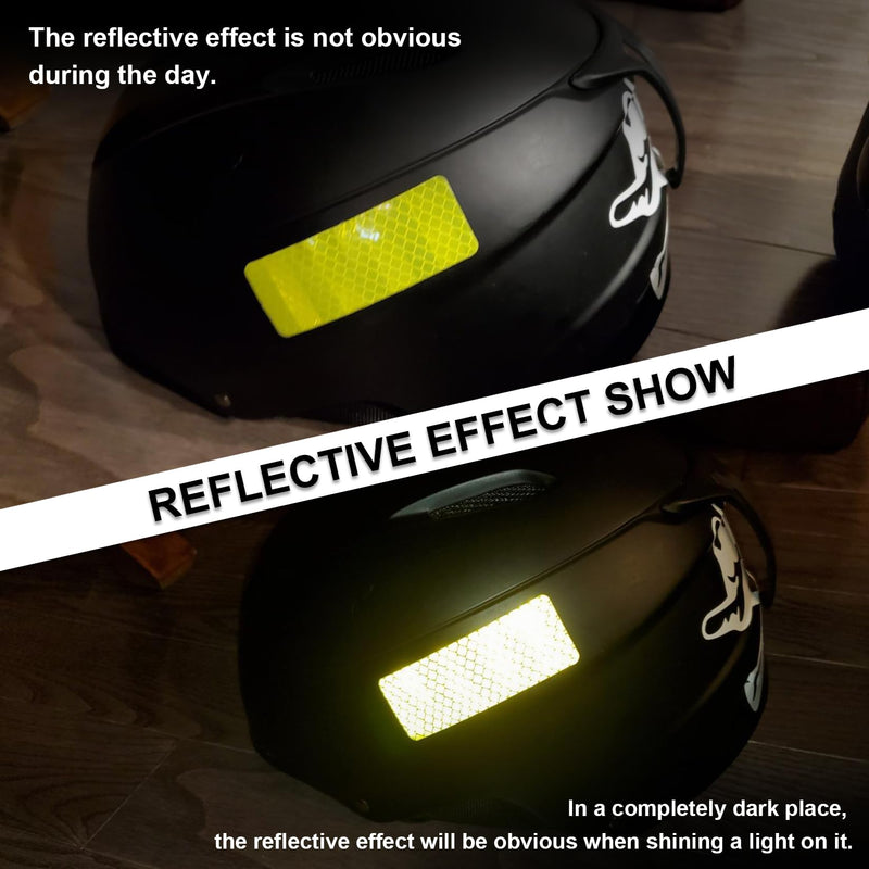 PSLER Reflective Stickers, 36 PCS High Visibility Reflective Tape Waterproof Reflective Strips Bulk Safety Reflective Tape for Car Bike Trailer Helmet Mailbox Bag, 1.18 x 3.15 Inch Red, Yellow, Silver