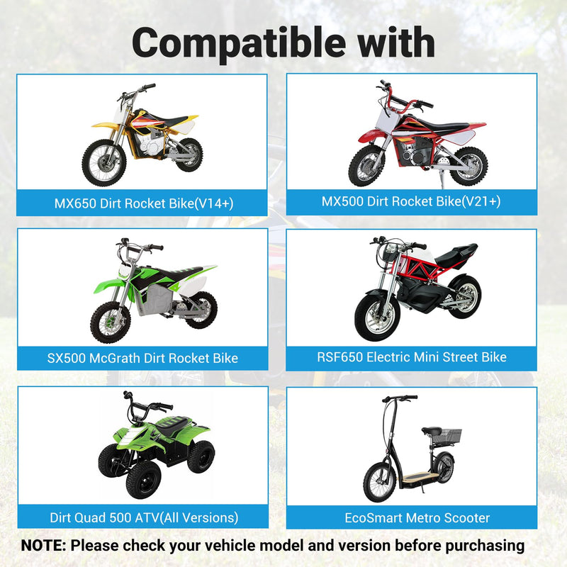 EOPOAYI MX500 Controller Replacement for Razor MX650 V14+ MX500 V21+ SX500 McGrath Electric Dirt Rocket Bike RSF650 EcoSmart Metro Scooter Dirt Quad 500 ATV, 36V Control Module with 3 Pin Charger Port 36V Controller