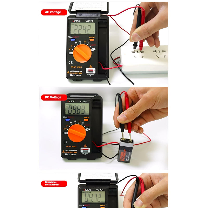 [Australia - AusPower] - VC921 4000 Pocket Digital Multi Tester Multimeter Auto Range AC/DC Voltage/Capacitance Frequency/Resistance Diode 