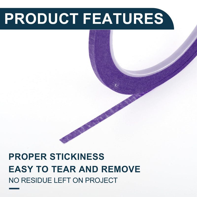 Painters Tape Medium Tack Easy Removal Masking Master Tape Purple 1 Pc 2500 x 0.40 x 0.01cm / 27.34 Yards x 0.16 Inches x 140um