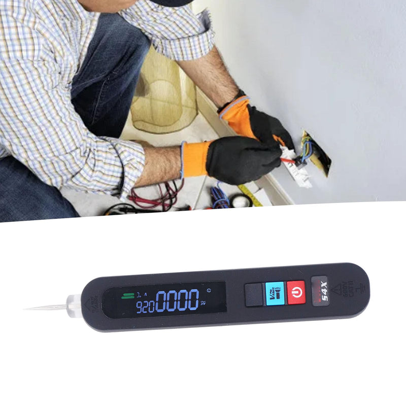 [Australia - AusPower] - LCD Digital Voltage Detector Pen, AC Multimeter with 3.7V Battery, Rechargeable Electric Tester 