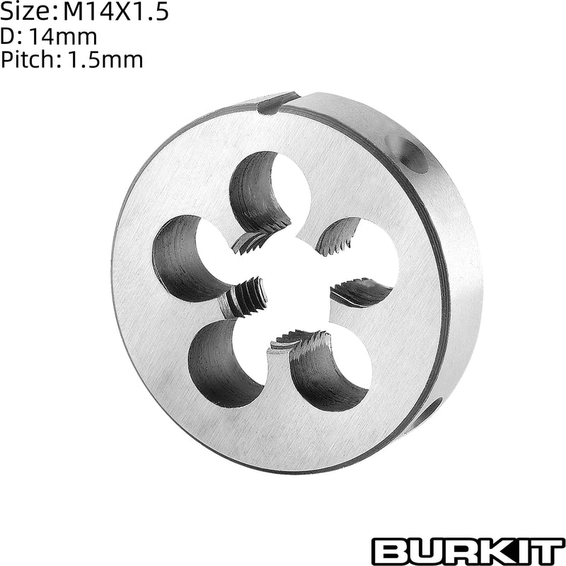 [Australia - AusPower] - Burkit Metric M14 X 1.5 Round Threading Die, M14 x 1.5 Machine Thread Die Right Hand M14x1.5 