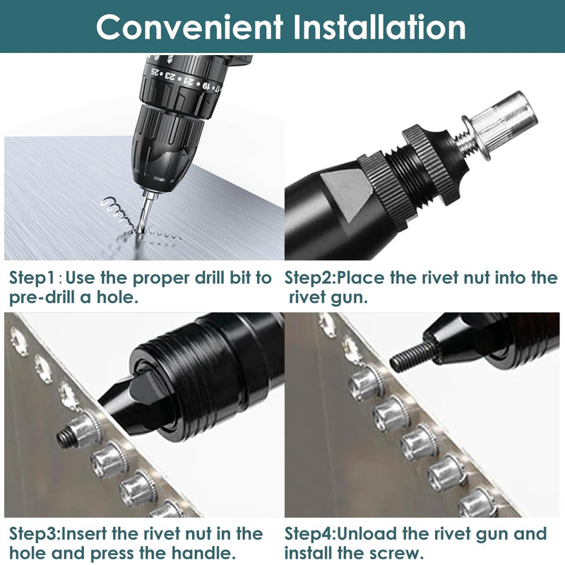[Australia - AusPower] - 15Pcs M12 Rivet Nuts,Stainless Steel Threaded Rivet,Knurled Nutsert,Flat Head Rivnut,Insert Nut,Metric Rivet,Bright Finish, Fully Machine Thread 