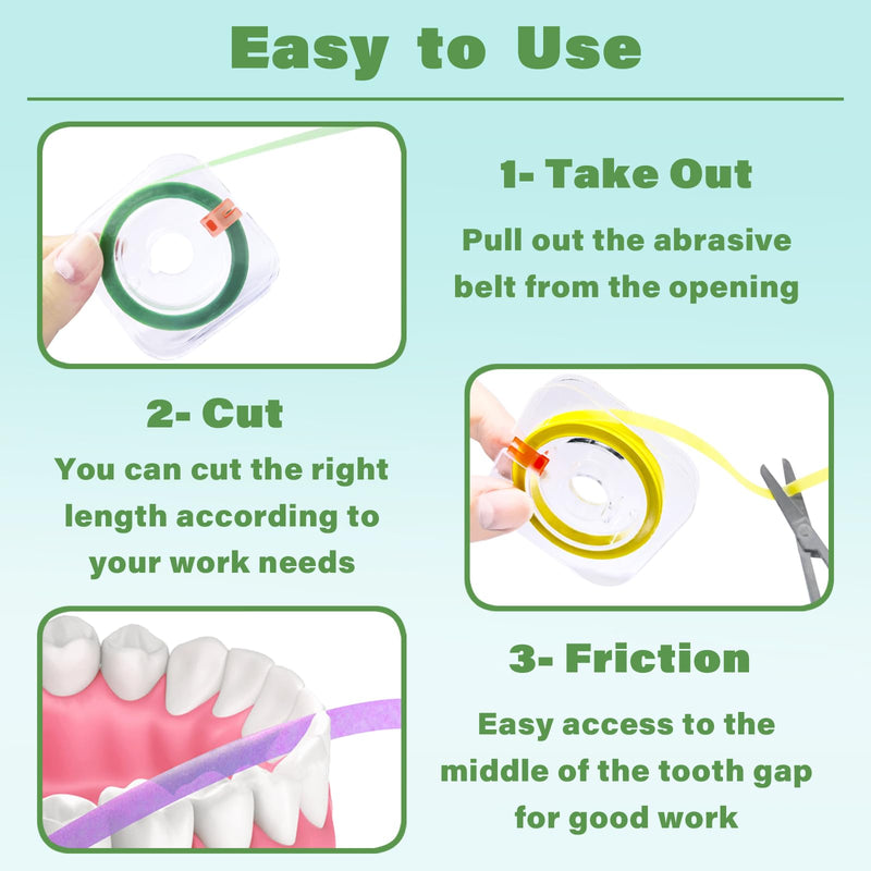 [Australia - AusPower] - Dental Polishing Strips Sanding Strips Tooth File Teeth Sanding Grinding Tool, 3 Rolls 
