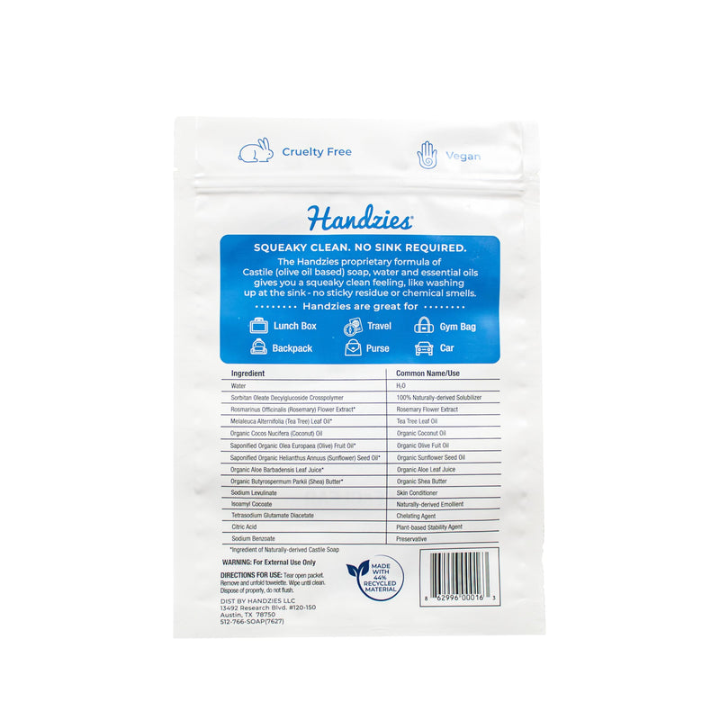 [Australia - AusPower] - Natural Soap and Water Hand Wipes, Hypoallergenic, Free and Clear, Individually Packaged Singles (24) Unscented 24 Count (Pack of 1) 