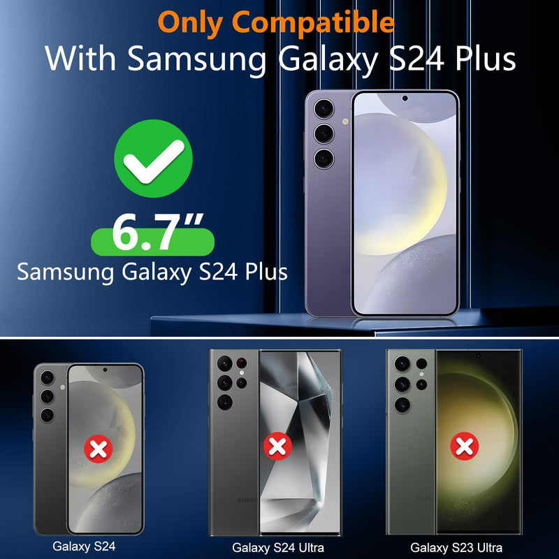 [Australia - AusPower] - SPIDERCASE Designed for Samsung Galaxy S24 Plus Case, [10 FT Military Grade Drop Protection] Heavy Duty Shockproof Phone Case for Galaxy S24 Plus, Black S24 Plus 6.7'' 
