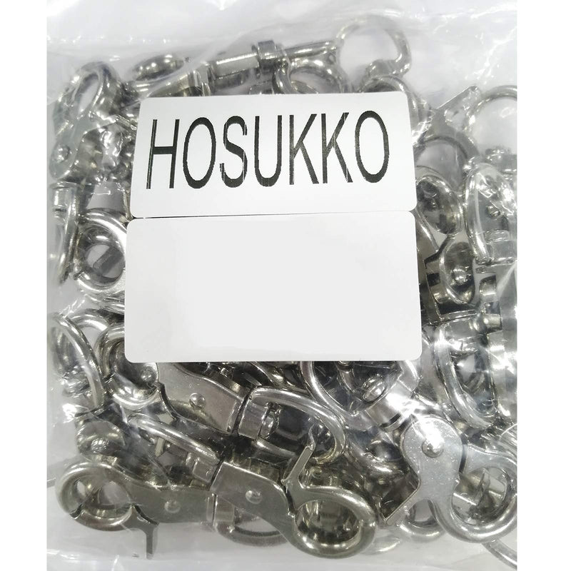 [Australia - AusPower] - HOSUKKO 15PCS Trigger Snap Hooks,360 Degree Heavy Duty Snaps Swivel Lobster Clasps,Stainless Steel Swivel Claw Clips for Pet Cages,Dog Leash,Camera Straps,Snap Hook Purse Silver-15pcs 
