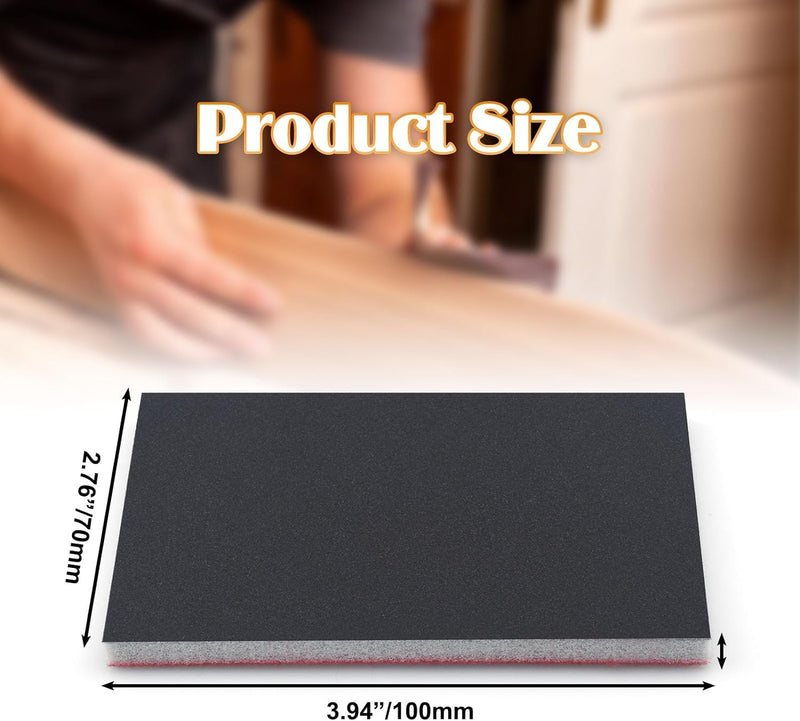 [Australia - AusPower] - 20 Pcs 600 Grit Sanding Sponge, Wet Dry Sanding Block Sandpaper Sponge, Soft Foam Sand Block Washable & Reusable Sanding Pads for Metal Wood Drywall Polishing 