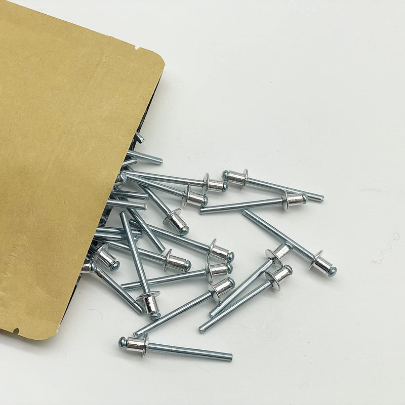 [Australia - AusPower] - 100 Pcs 3/16" x1/4" Aluminum Blind Rivets, 4.8 x 6mm Pop Rivets 3/16" x1/4" Silver 