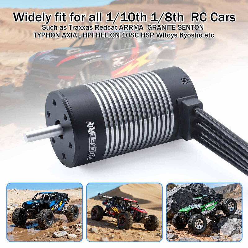 [Australia - AusPower] - SurpassHobby 3665 Brushless Motor 1800KV High Speed Waterproof Motor for Most of 1:10 Scale RC Truck On Road Off Road Car Update Parts 3665 motor 