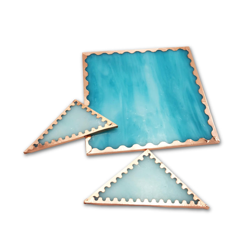 Black Backed 7/32 Inch Scalloped Copper Foil Tape for Stained Glass, DIY Handicrafts, Crafting 7/32 in